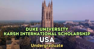 Duke University USA Scholarship 2025-2026